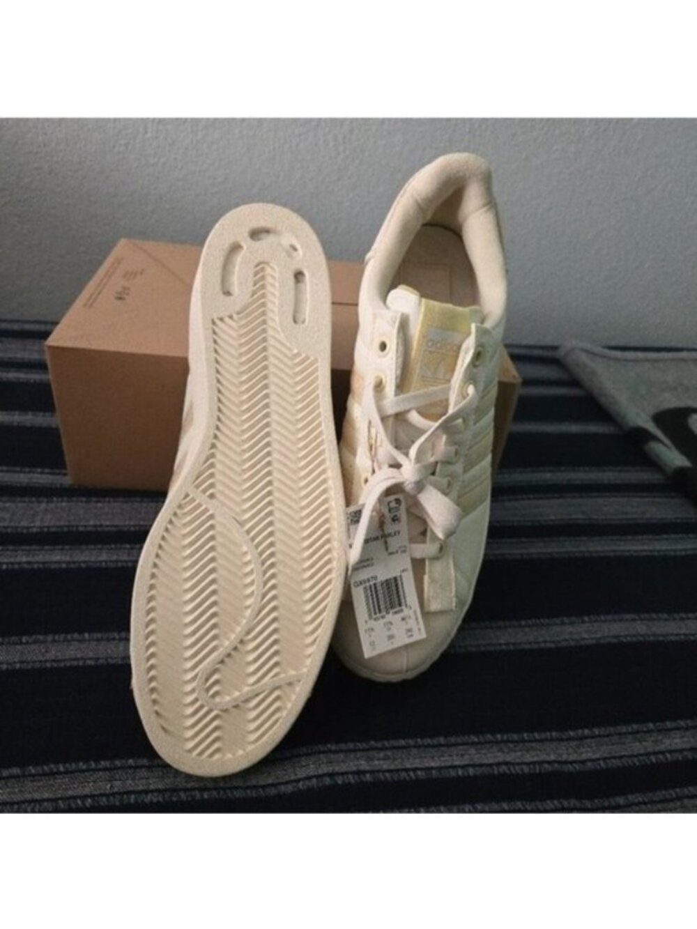 Adidas Shelltoe Boost Men 11 Superstar Parley Cream Off White 0926 - Picture 8 of 11